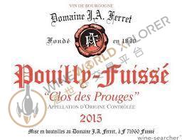 J.A. Ferret, Pouilly Fuisse Tete de Cru Clos des Prouges 2022
