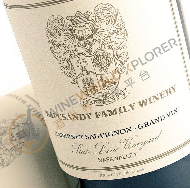 Kapcsandy, State Lane Vineyard Cabernet Sauvignon Grand Vin 2008